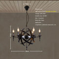 DecorBites™ Industrial Iron Chandelier | Retro Globe Pendant Lighting for Living Room & Kitchen