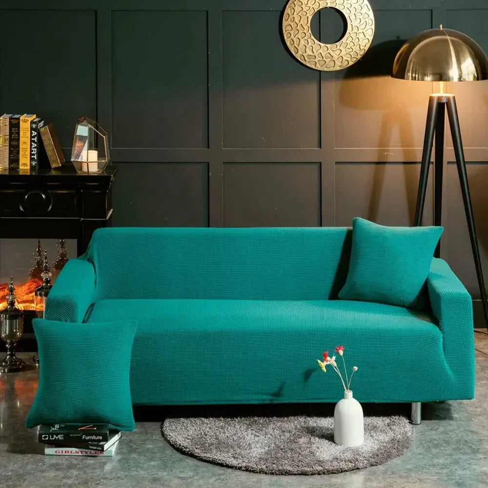 DecorBites™ 3D Quilted Sofa Cover: Soft Cozy Stretch Spandex Couch Slipcover