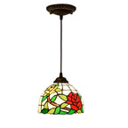 European Stained Glass Pendant Light, 20cm
