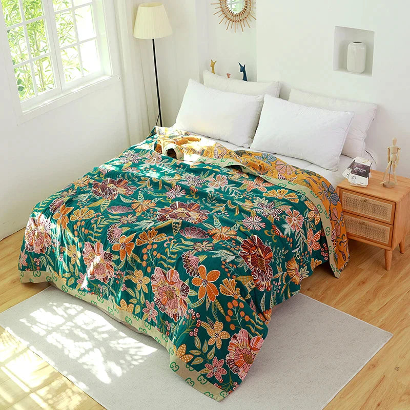 DecorBites™ Cotton Sofa Chair Cover Throw Blanket - Boho Nordic Style Bedspread