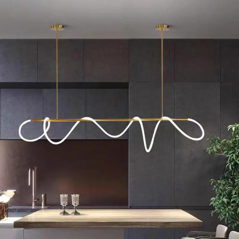 ثريا ديكور بايتس™ LED ذات الخرطوم الطويل لغرفة الطعام والمطبخ والبار، مصباح متدلي