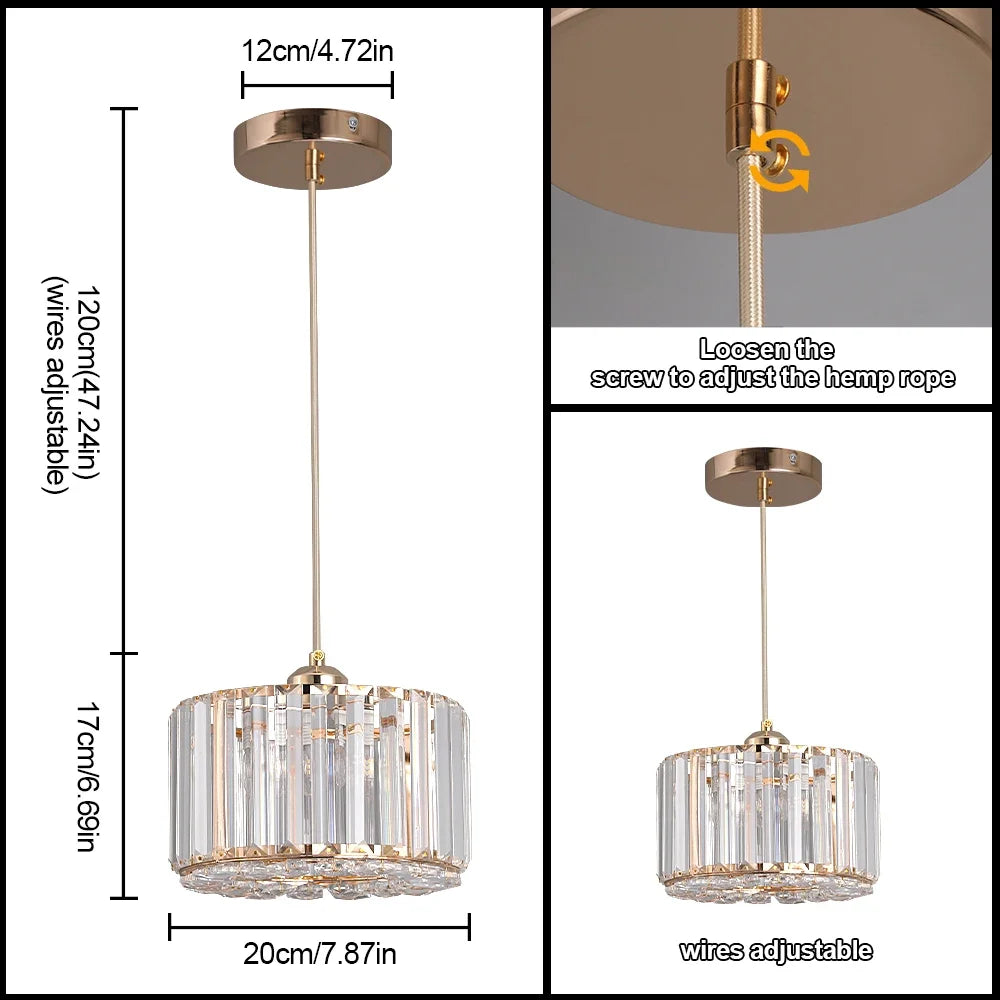 DecorBites™ ثريا زجاجية بإضاءة LED عصرية لغرفة المعيشة وغرفة الطعام