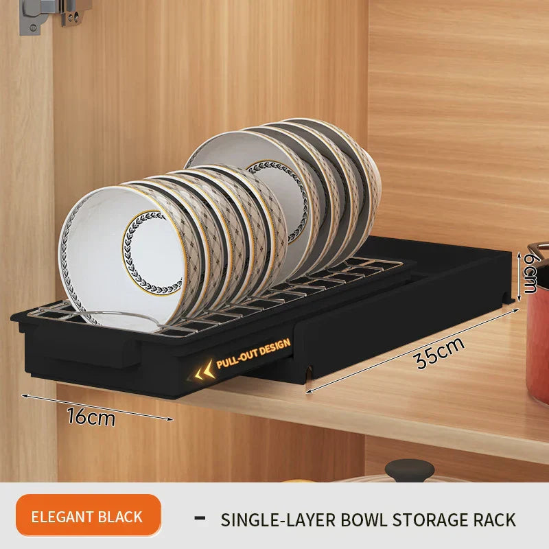 DecorBites™ 2 Tier Sliding Drawer Organizer for Kitchen & Bathroom Cabinet