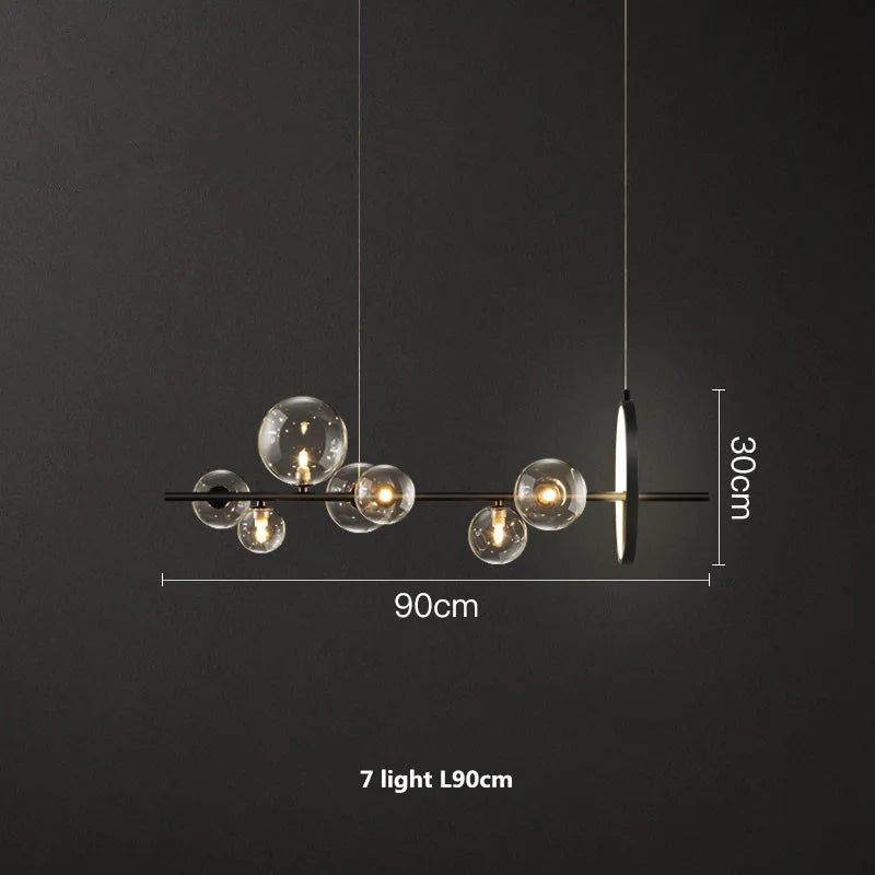 DecorBites™ Glass Ball G9 LED Chandelier: Modern Minimalist Nordic Design
