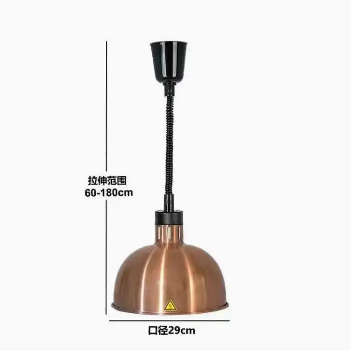 Vintage Telescopic Stainless Steel Buffet Heat Pendant Lamp