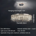 DecorBites™ Crystal Circle LED Chandelier for Modern Luxury Living Room Decor