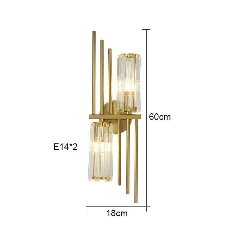 DecorBites™ Crystal Wall Lamp: Luxury LED Indoor Lighting for Bedroom & Living Room