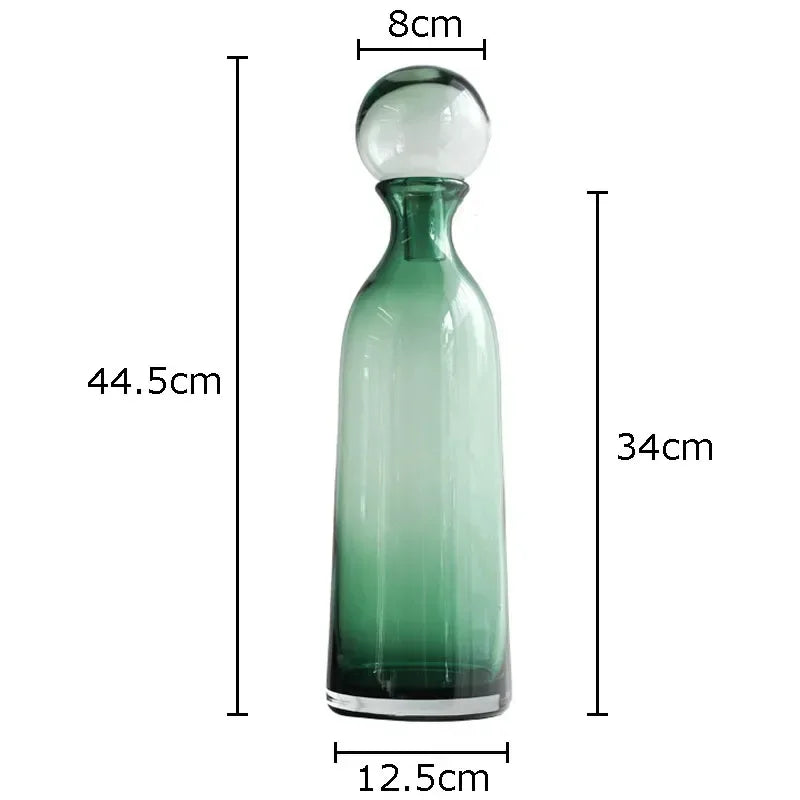 DecorBites™ Amber Glass Vase Hydroponics Desk Decoration Modern Home Decor
