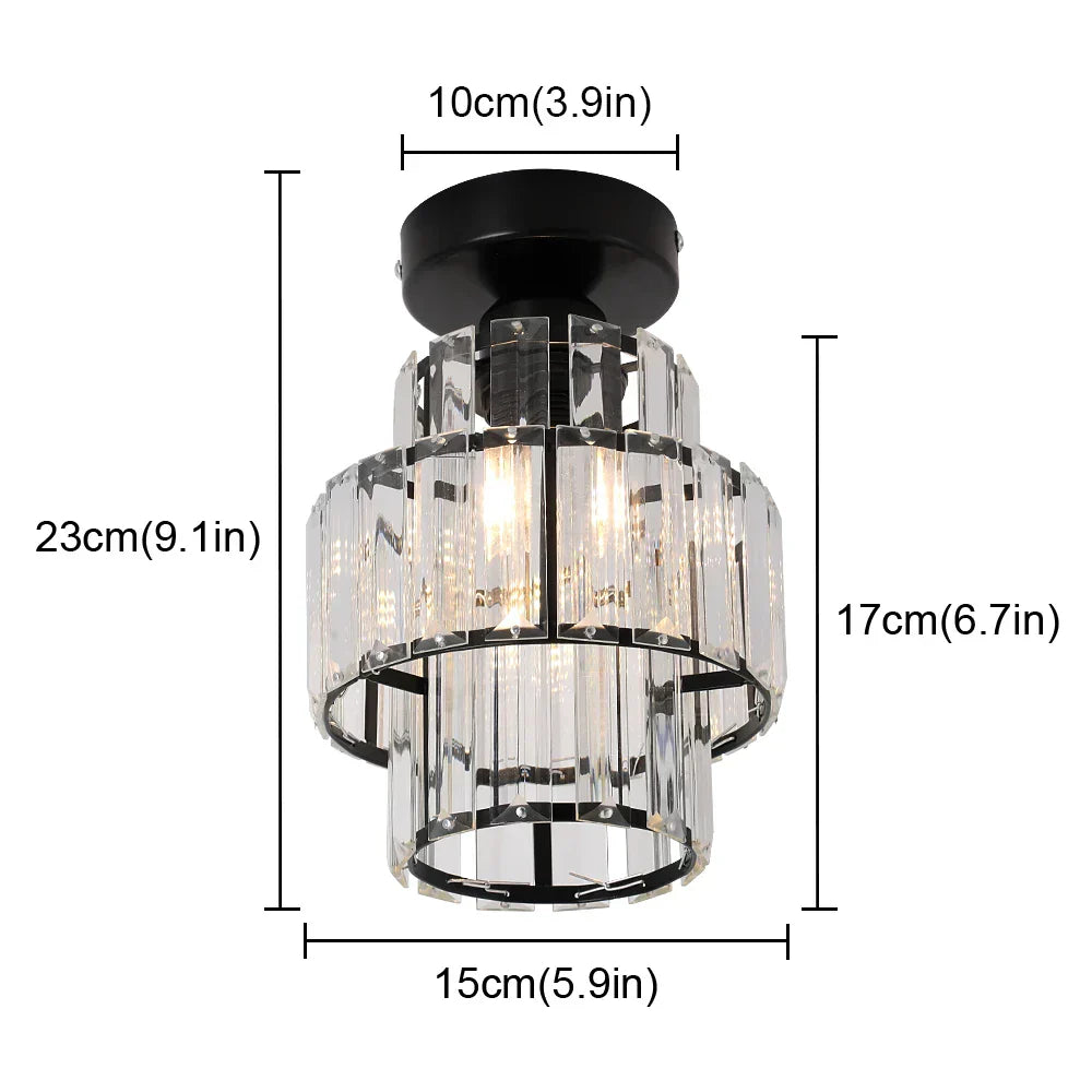 DecorBites™ Suspension en cristal K9 Plafonnier LED Lustre nordique pour salon