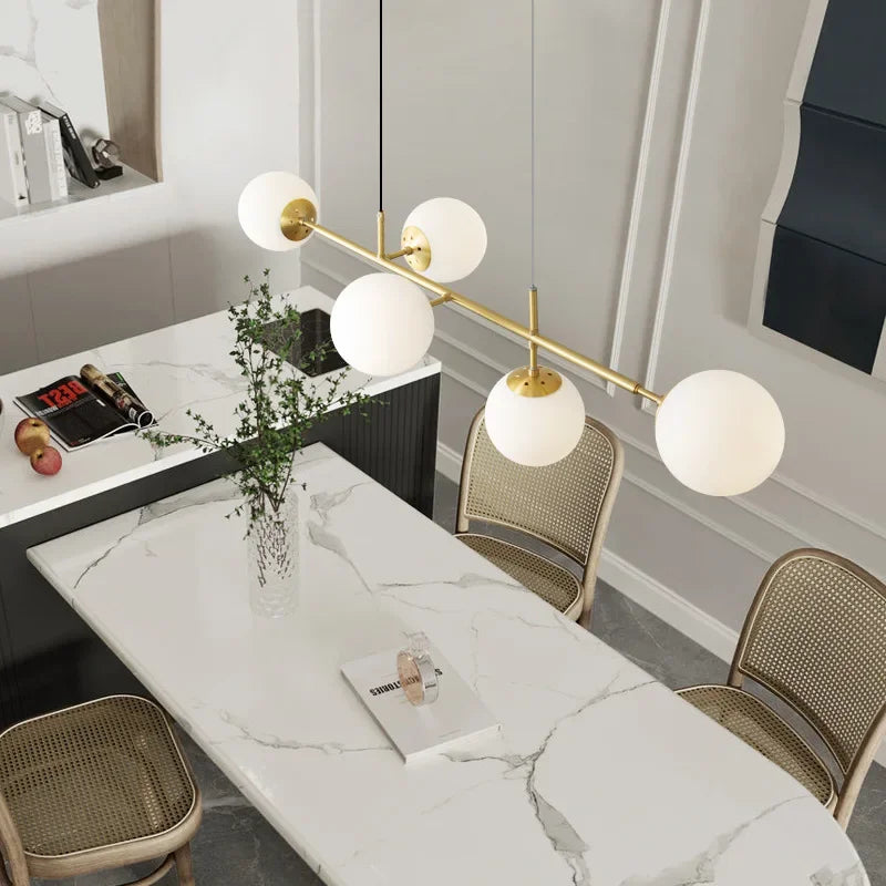 DecorBites™ Golden Glass Ball LED Pendant Light for Home Decor