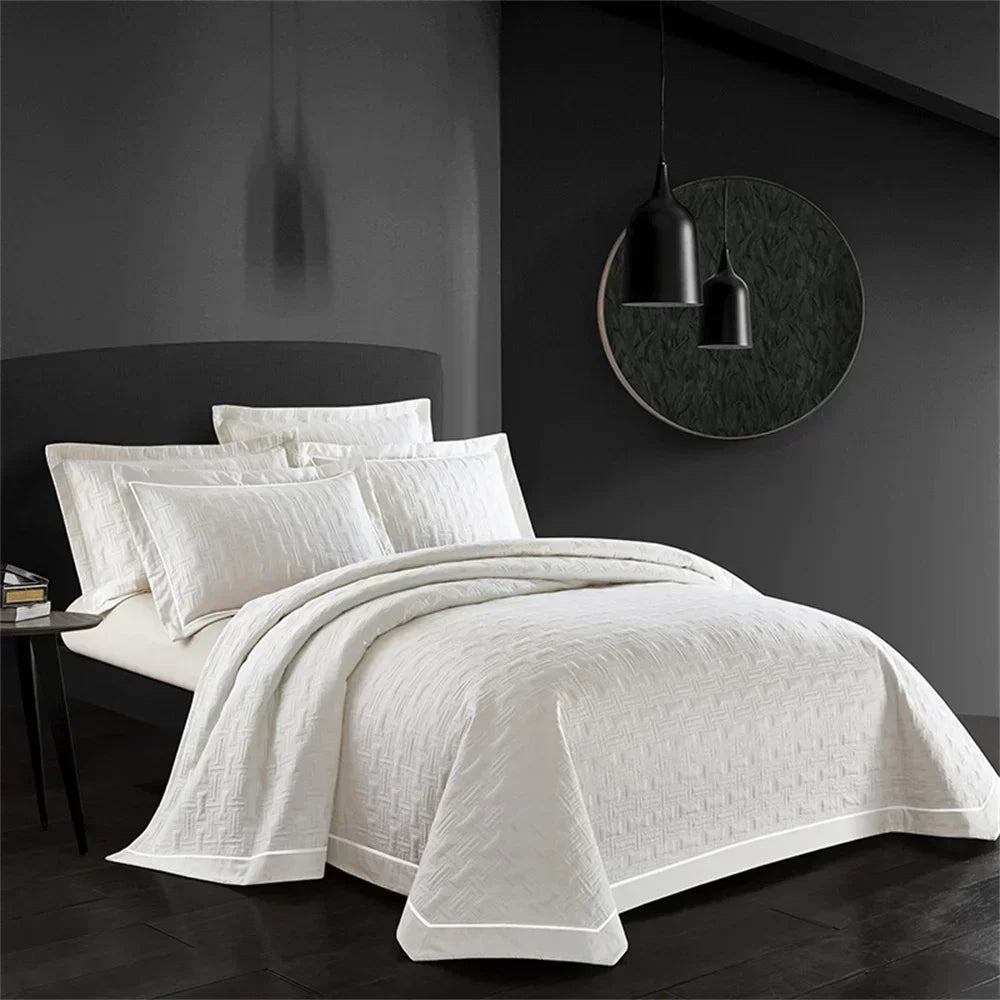 DecorBites™ Cotton Coverlet Bedspread Set with Thick Quilting for Luxurious Bedding