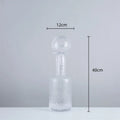 DecorBites™ Grey Round Glass Vase Hammer Lid Terrarium Home Decoration