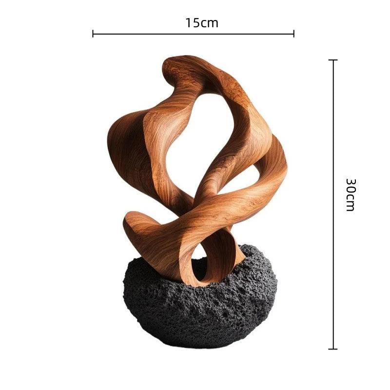 DecorBites™ Golden Geometric Tree Hole Sculpture Ornaments for Home Decor