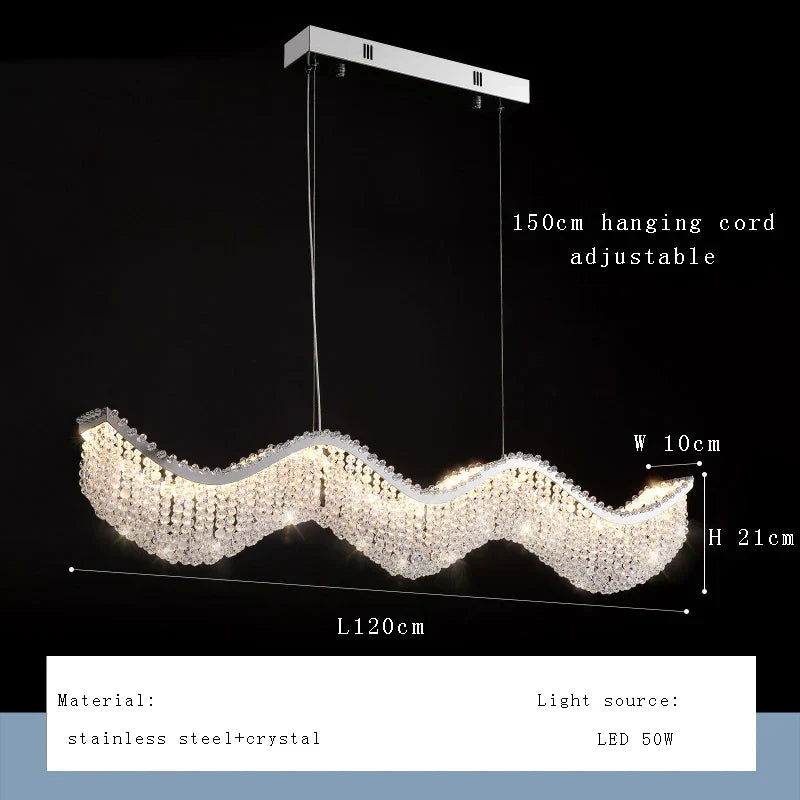 DecorBites™ Crystal Bead Chandelier LED Lights for Modern Luxury Home Decor & Bedroom