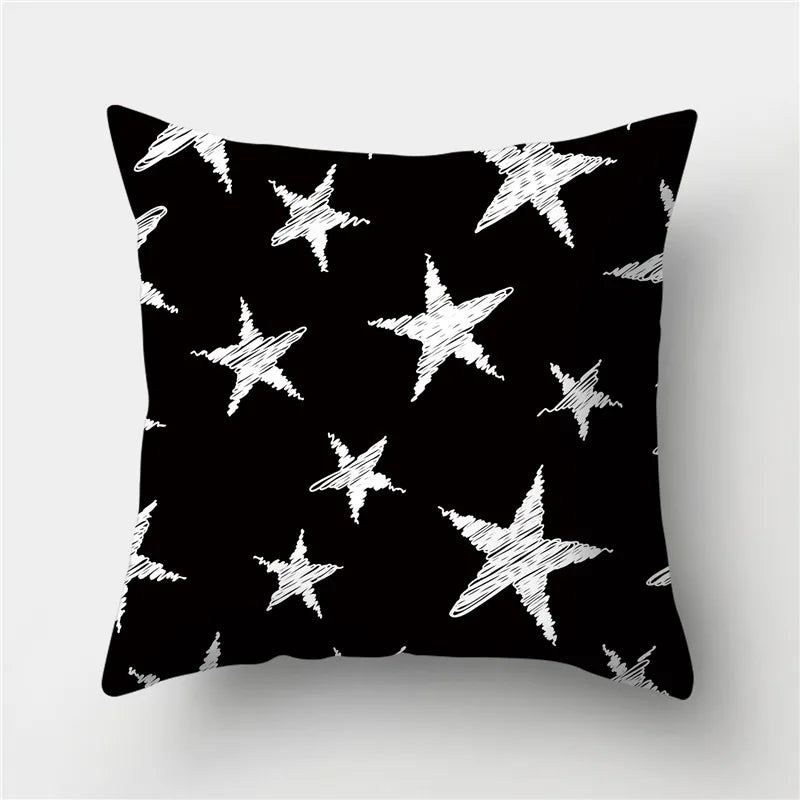 DecorBites™ Geometric Stripes Pillowcase 45x45cm Polyester Cushion Cover for Living Room