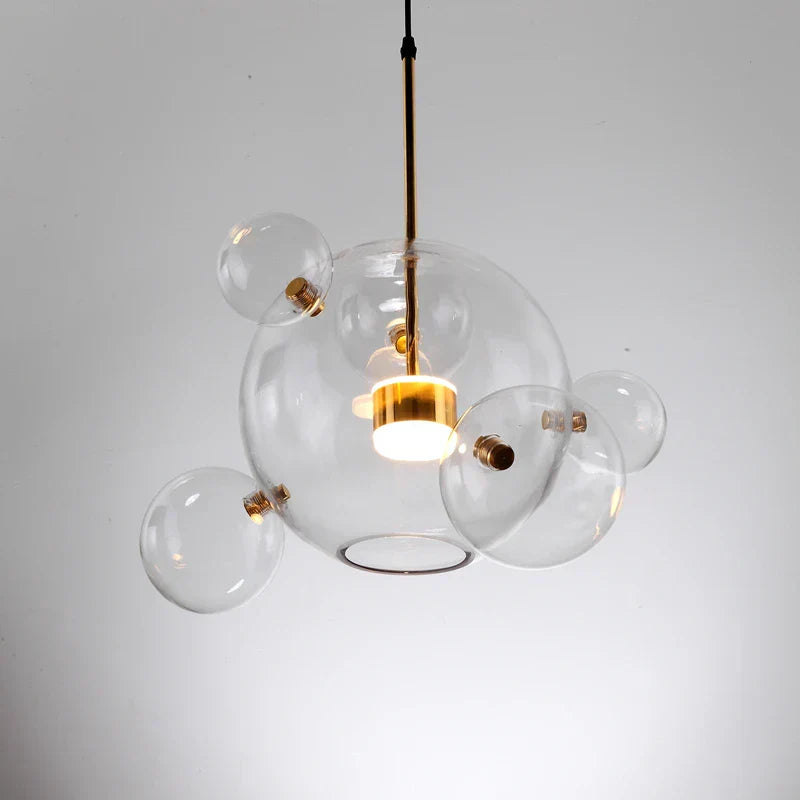 DecorBites™ Glass Bubble Ball LED Chandelier Mickey Light for Modern Indoor Spaces
