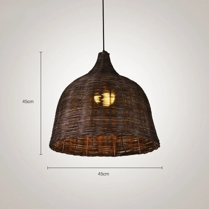 Southeast Asia Bamboo Rattan Woven Pendant Light