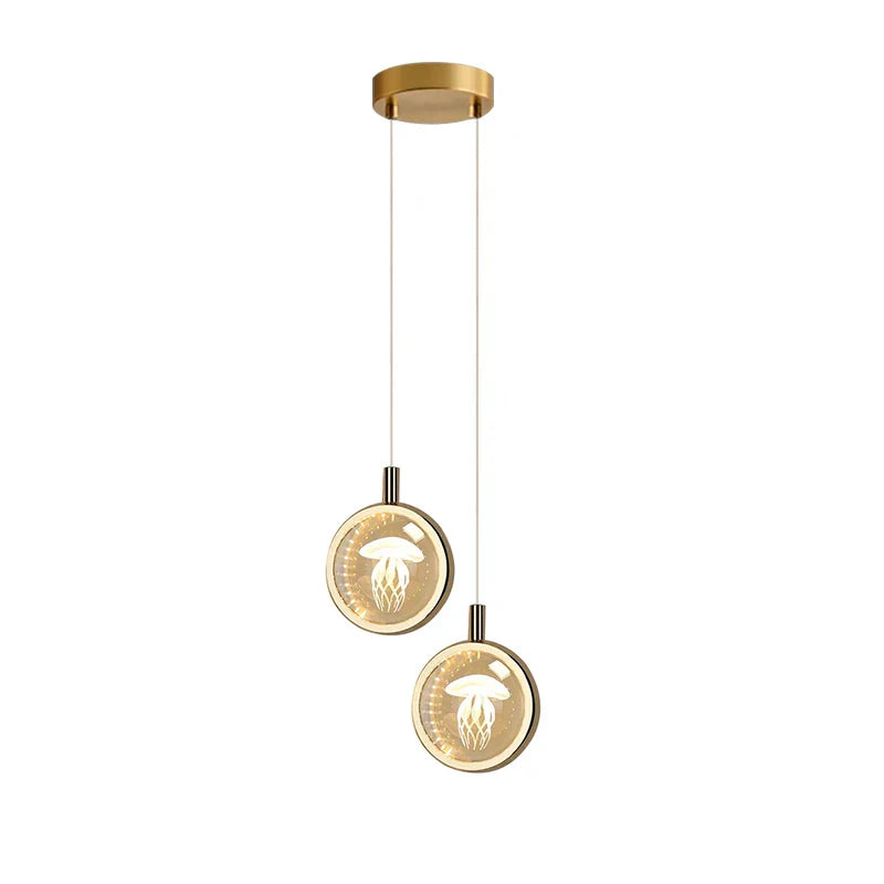 DecorBites™ Dandelion Crystal Ball Chandelier LED Hanging Lamp for Bedroom and Restaurant