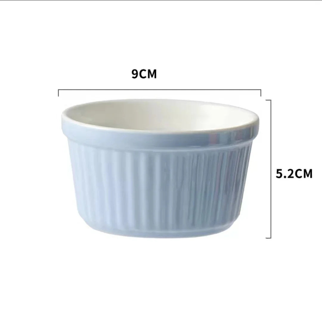 DecorBites™ Ceramic Baking Bowl 3.5 Inch High Temp Resistant Dessert Pudding Bowl