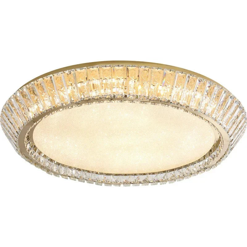 مصباح سقف LED من الكريستال الذهبي من DecorBites™ لغرفة الطعام والمعيشة