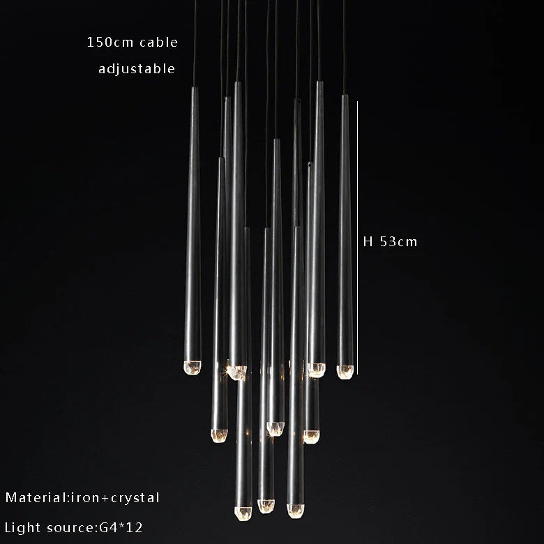 DecorBites™ Crystal Water Drop Ceiling Chandelier for Classic Living Room Decor