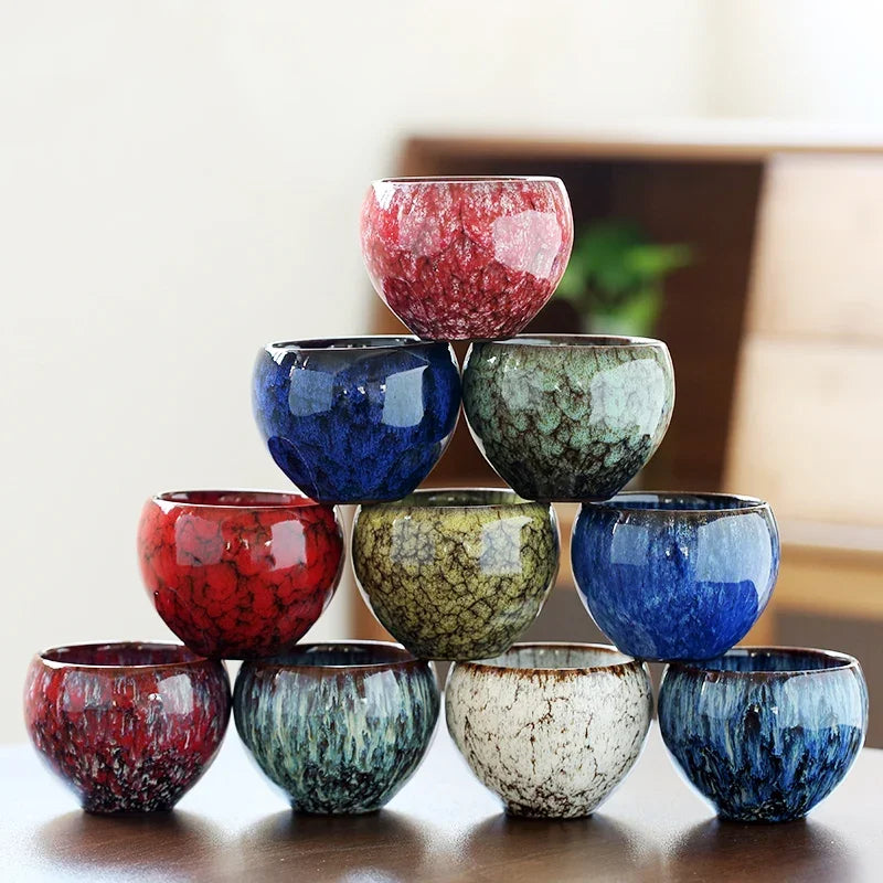 DecorBites™ 170ml Ceramic Coffee Cup Kung Fu Tea Cups Pottery Drinkware Egg Style