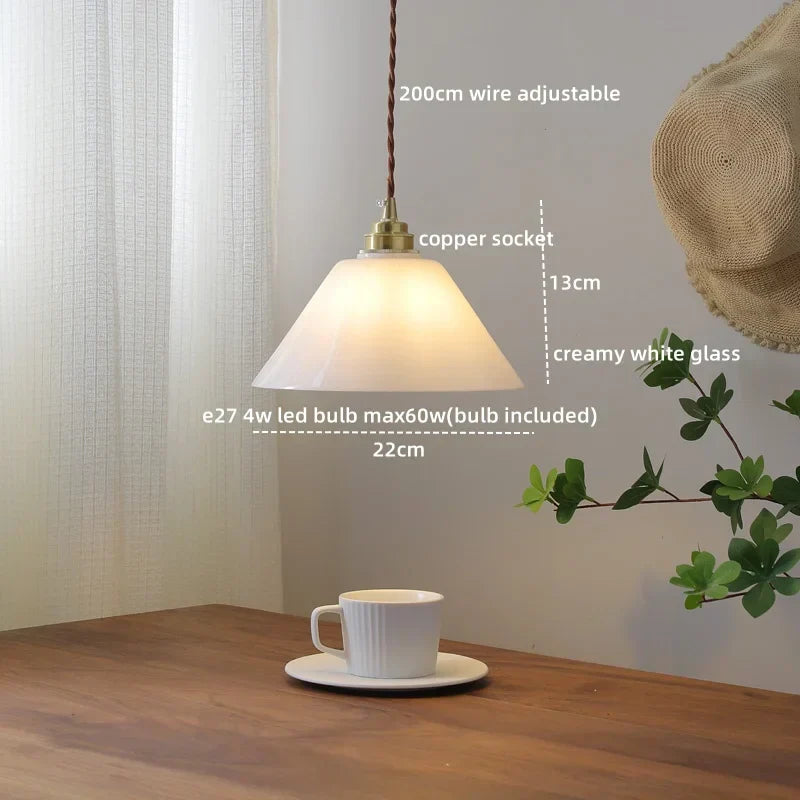 DecorBites™ مصابيح قلادة LED زجاجية خضراء مصباح معلق حديث ديكور منزلي