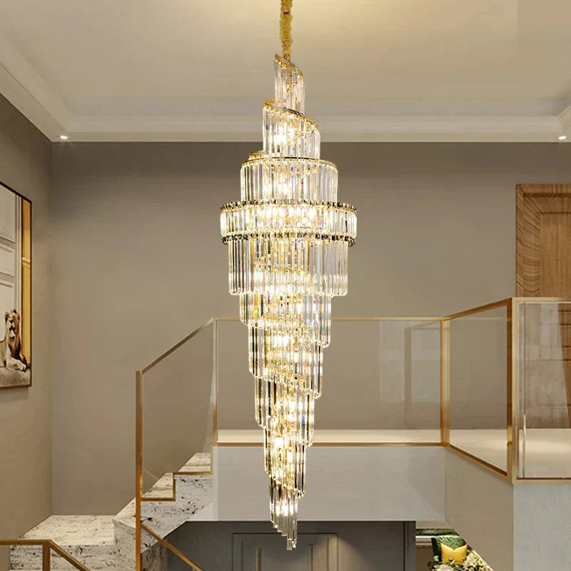 نجفة كريستال فاخرة K9 من DecorBites™: إضاءة سقف LED متلألئة لأناقة عصرية