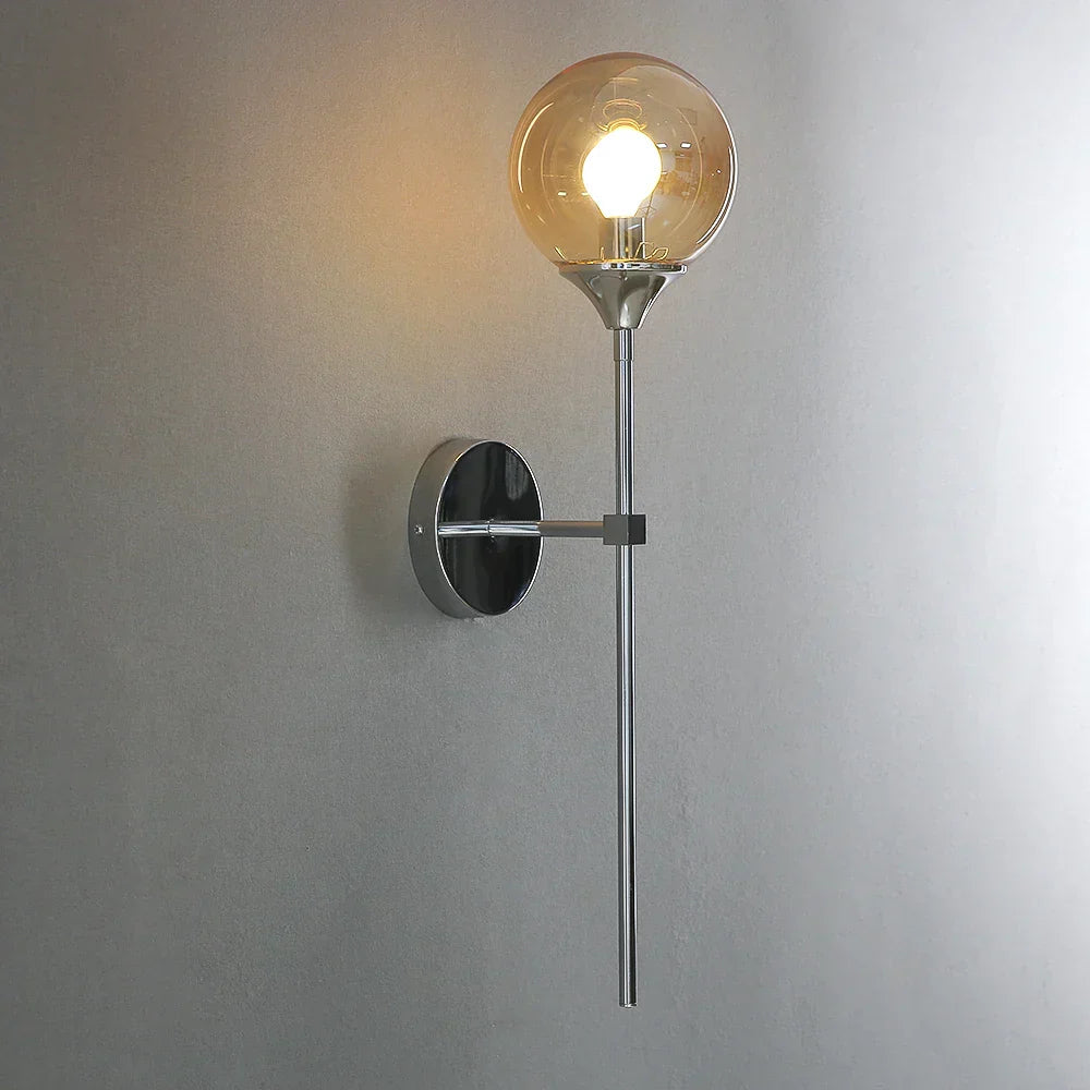 مصباح حائط زجاجي ذهبي DecorBites™ بإضاءة LED للمطبخ والحمام والمرآة إضاءة داخلية