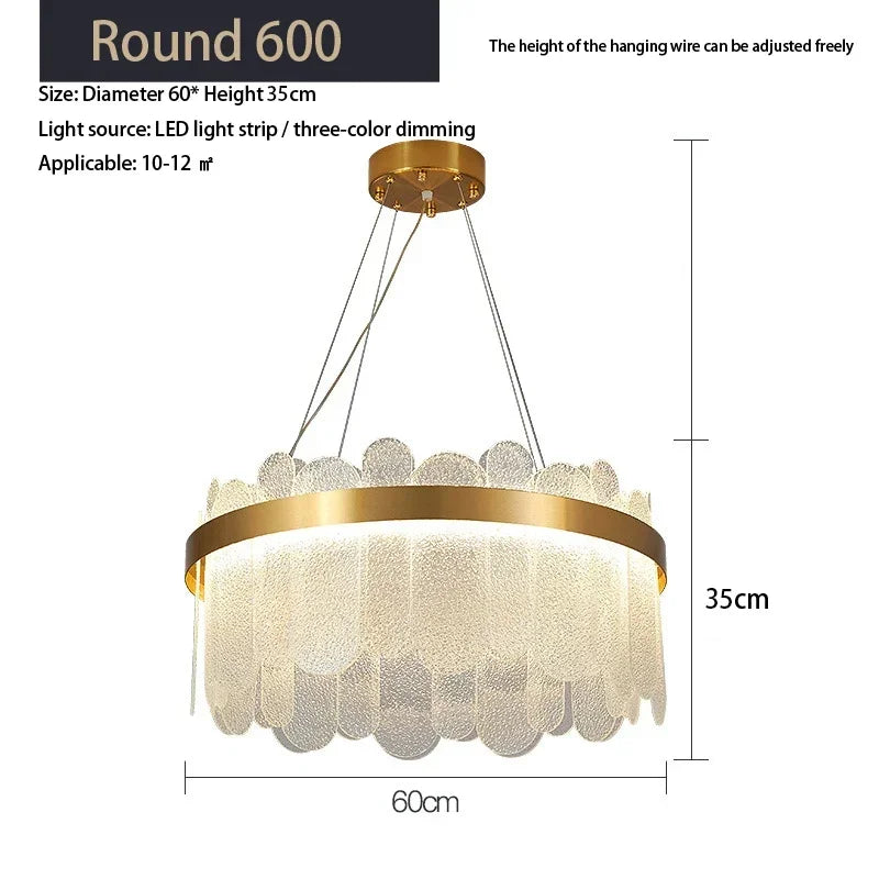 ثريا كريستالية LED من DecorBites™: مصباح سقف دائري حديث لغرفة المعيشة وغرفة النوم والفنادق