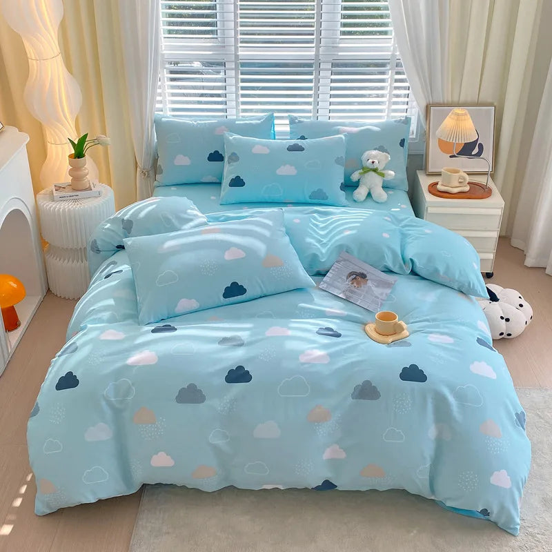 DecorBites™ Cotton Single Duvet Cover - Skin Friendly Quilt Cover for Single King Bed
