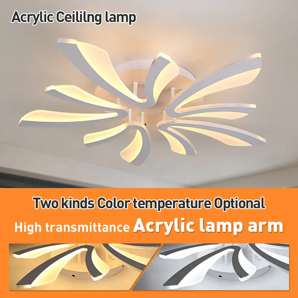 DecorBites™ Acrylic Branch Design LED Ceiling Chandelier RC Dimming Light Fixture