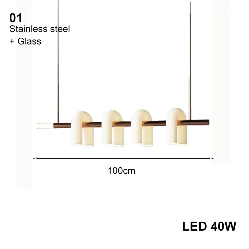 DecorBites™ Art Deco White Acrylic Chandeliers: Elegant Indoor Living Room Lamps