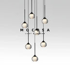 Black Water Drop Acrylic LED Pendant Light