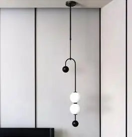 DecorBites™ Black & Gold Minimalist Iron Chandelier - Modern Nordic Design Lighting