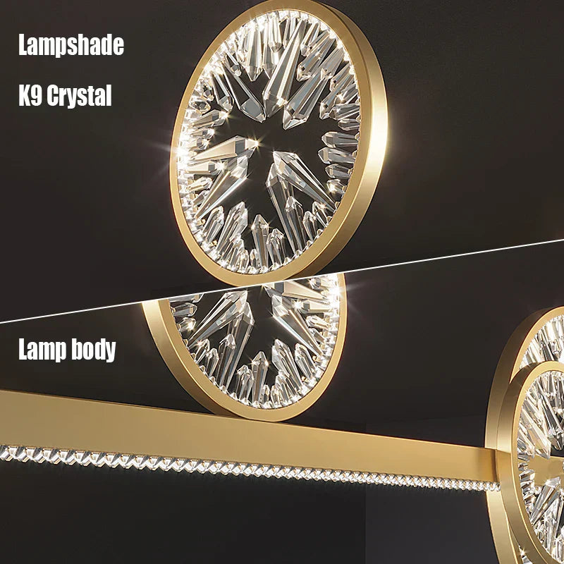DecorBites™ Crystal Ring LED Chandelier for Restaurant Dining Room Coffee Shop