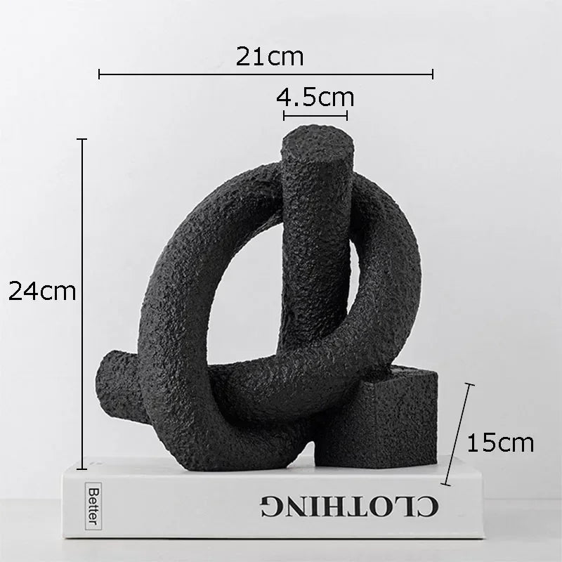 DecorBites™ Abstract Twisted Knot Sculpture for Room Aesthetics Decor