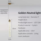 Modern Gold Bubble Crystal Pendant Light