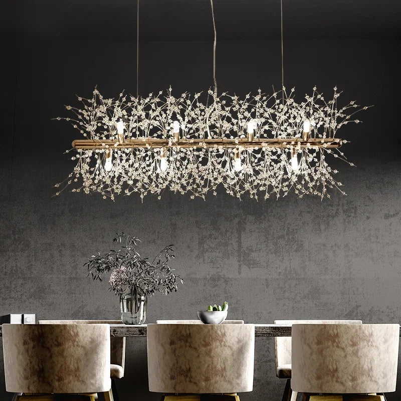 DecorBites™ Dandelion LED Crystal Chandelier for Living Room Dining Decoration
