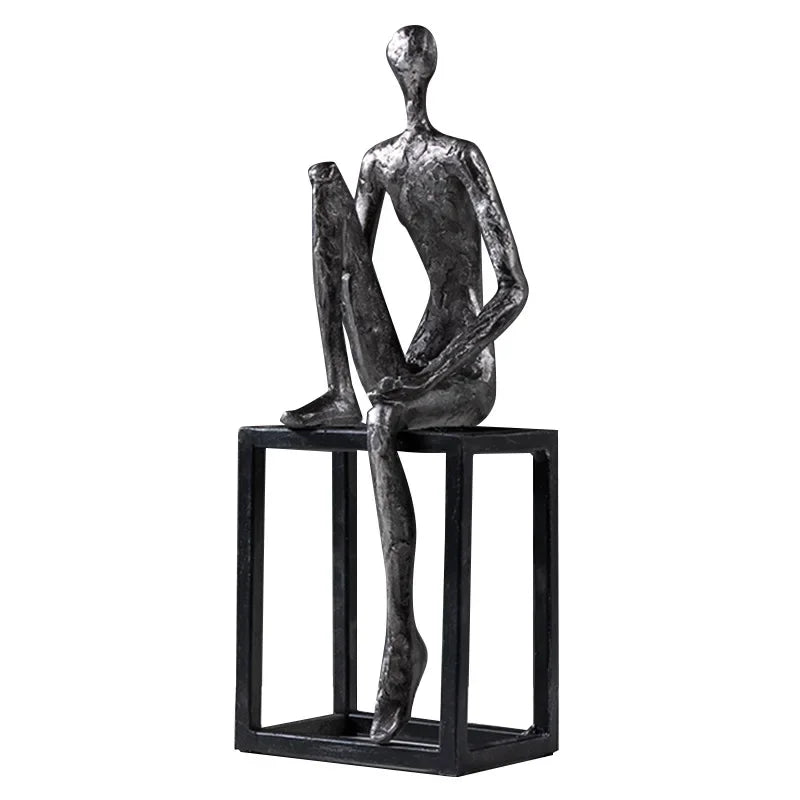 DecorBites™ Abstract Thinkers Sculpture: Decorative Figurines for Home Furnishings