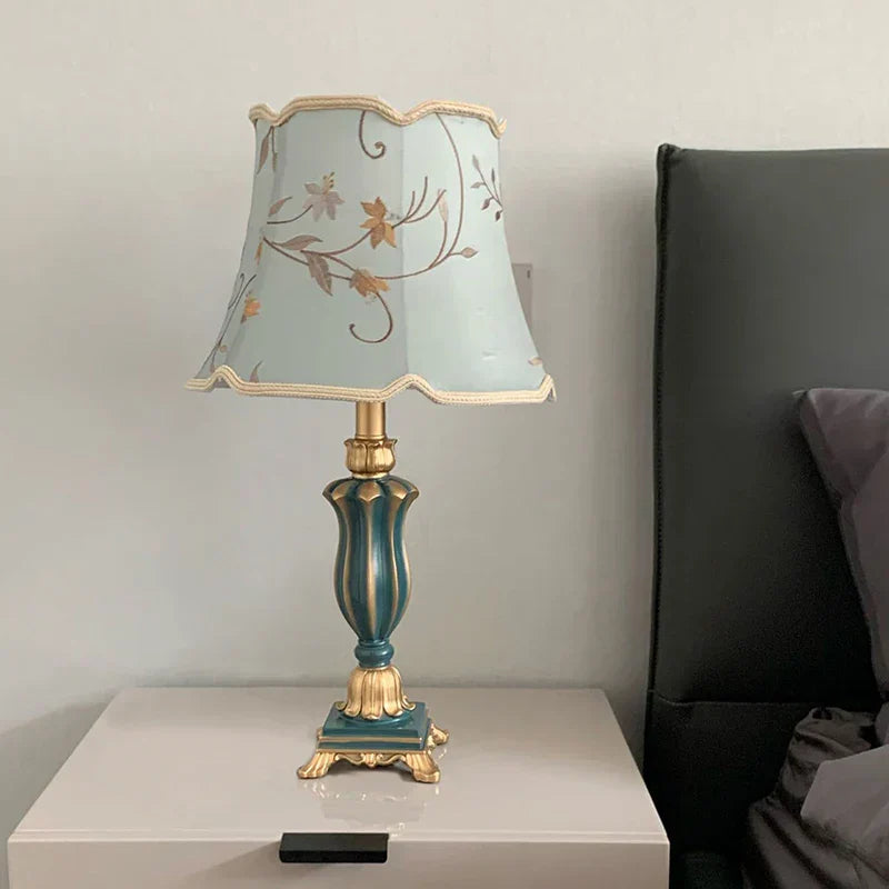 DecorBites™ Country Pastoral Desk Lamp Retro Style for Bedroom and Living Room Decor.