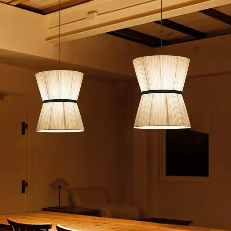 DecorBites™ Cocoon Cloth Chandelier: Japanese Pendant Lamp for Home Kitchen Decor