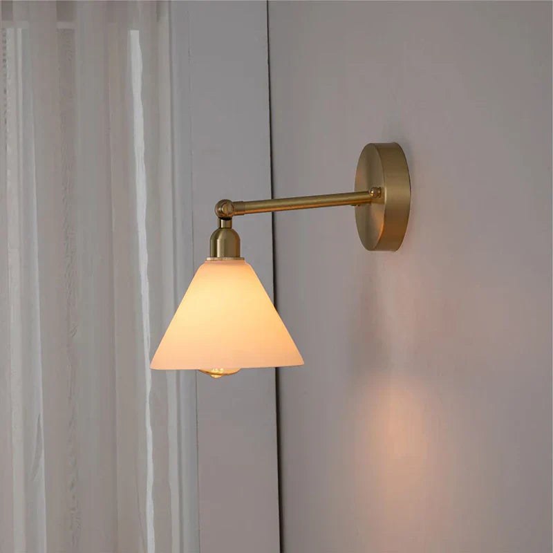 DecorBites™ Clear Glass LED Wall Lights Pull Chain Switch Modern Bedside Lamp