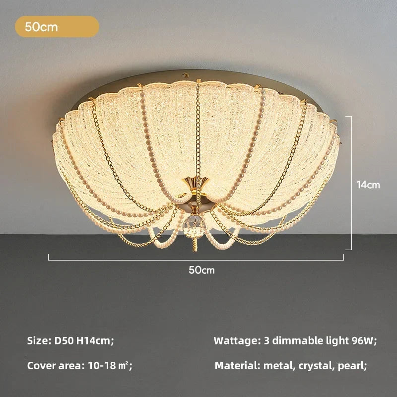 DecorBites™ Crystal Dimmable LED Ceiling Light for Modern Bedroom Decor