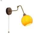 DecorBites™ Copper Glass Wall Sconce Amber LED Rotate Modern Bathroom Mirror Light