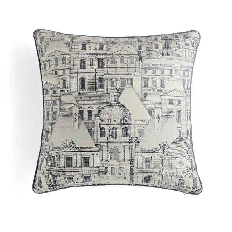 DecorBites™ Circus Retro Throw Pillow Cover with Tassels 45x45 Eclectic Home Decor
