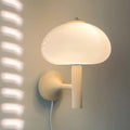 DecorBites™ Cream Mushroom Glass Wall Light: Bauhaus LED Bedroom Aisle Wall Light