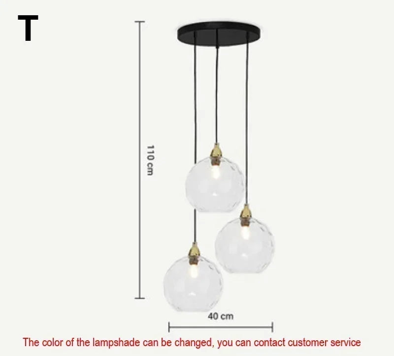 Modern Colorful Glass Pendant Light in Polished Chrome