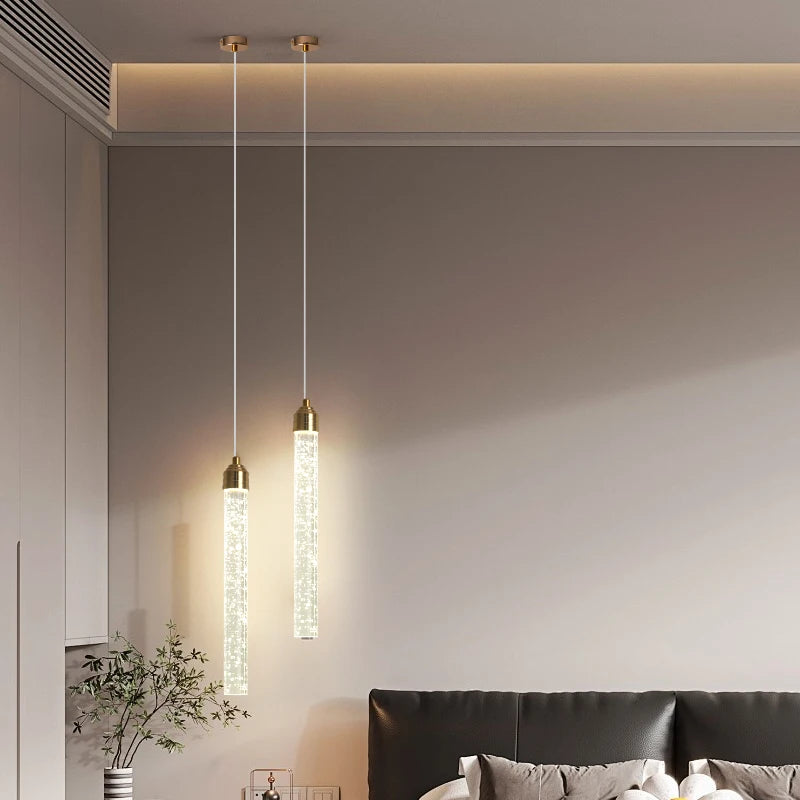 Modern Gold Bubble Crystal Pendant Light