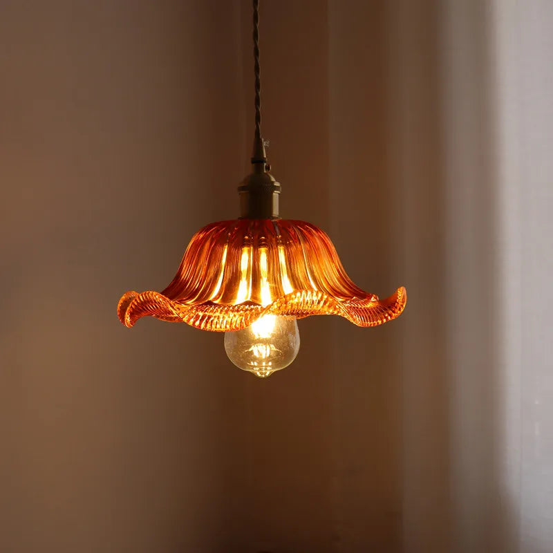 DecorBites™ Green Stripe Glass Pendant Lamp Fixture for Home Decor & Kitchen Lighting